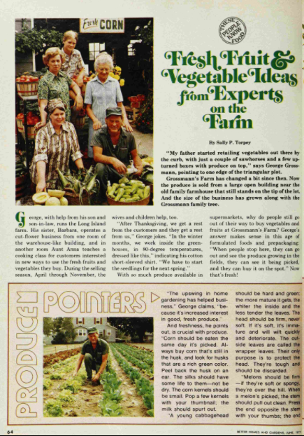 Collection of Produce Pointers from 90+ Years of Better Homes & Gardens Magazine