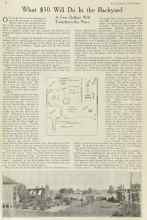 Better Homes & Gardens July 1922 Magazine Article: What $50 Will Do In the Backyard