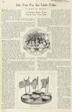 Better Homes & Gardens July 1922 Magazine Article: July Fun For the Little Folks