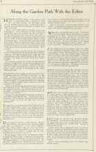 Better Homes & Gardens July 1922 Magazine Article: Along the Garden Path With the Editor