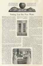 Better Homes & Gardens August 1922 Magazine Article: Nothing Lost But Pure Water