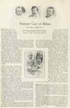 Better Homes & Gardens August 1922 Magazine Article: Summer Care of Babies