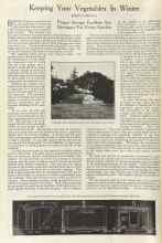 Better Homes & Gardens September 1922 Magazine Article: Keeping Your Vegetables In Winter