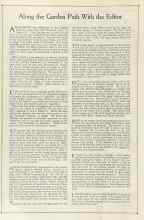 Better Homes & Gardens September 1922 Magazine Article: Along the Garden Path With the Editor