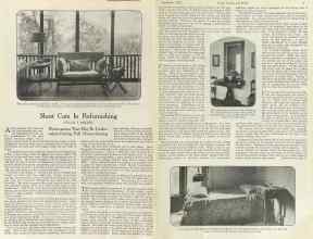 Better Homes & Gardens September 1922 Magazine Article: Short Cuts In Refurnishing