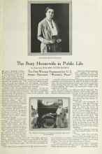 Better Homes & Gardens November 1922 Magazine Article: The Busy Housewife in Public Life