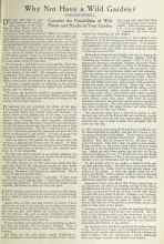 Better Homes & Gardens November 1922 Magazine Article: Why Not Have a Wild Garden?