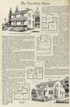 Better Homes & Gardens November 1922 Magazine Article: The Two-Story House