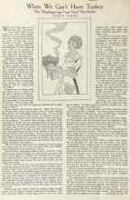 Better Homes & Gardens November 1922 Magazine Article: When We Can't Have Turkey
