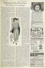 Better Homes & Gardens November 1922 Magazine Article: Making the One Piece Dress