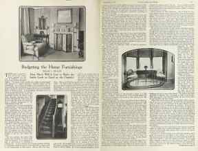 Better Homes & Gardens November 1922 Magazine Article: Budgeting the Home Furnishings
