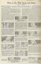 Better Homes & Gardens December 1922 Magazine Article: What to Do With Spots and Stains