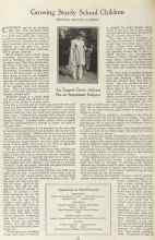 Better Homes & Gardens January 1923 Magazine Article: Growing Sturdy School Children