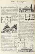 Better Homes & Gardens January 1923 Magazine Article: Three Tiny Bungalows