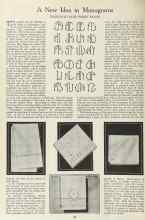 Better Homes & Gardens January 1923 Magazine Article: A New Idea in Monograms