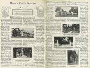 Better Homes & Gardens January 1923 Magazine Article: Homes of Famous Americans