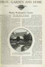 Better Homes & Gardens February 1923 Magazine Article: Martha Washington's Garden