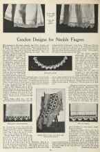 Better Homes & Gardens February 1923 Magazine Article: Crochet Designs for Nimble Fingers