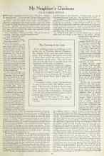 Better Homes & Gardens March 1923 Magazine Article: My Neighbor's Chickens