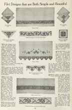 Better Homes & Gardens May 1923 Magazine Article: Filet Designs that are Both Simple and Beautiful