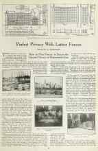 Better Homes & Gardens June 1923 Magazine Article: Perfect Privacy With Lattice Fences