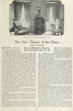 Better Homes & Gardens June 1923 Magazine Article: The New Theatre of the Home