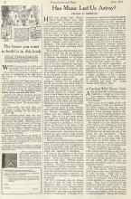 Better Homes & Gardens June 1923 Magazine Article: Has Music Led Us Astray?