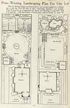 Better Homes & Gardens July 1923 Magazine Article: Prize-Winning Landscaping Plan For City Lot