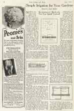 Better Homes & Gardens July 1923 Magazine Article: Simple Irrigation for Your Gardens