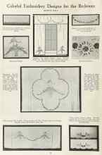 Better Homes & Gardens July 1923 Magazine Article: Colorful Embroidery Designs for the Bedroom