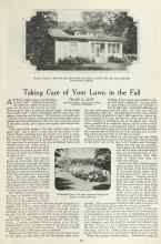 Better Homes & Gardens August 1923 Magazine Article: Taking Care of Your Lawn in the Fall