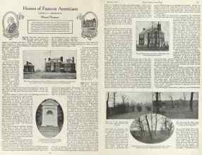 Better Homes & Gardens August 1923 Magazine Article: Homes of Famous Americans