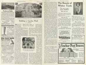 Better Homes & Gardens August 1923 Magazine Article: Building a Garden Wall