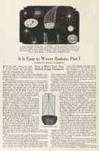 Better Homes & Gardens September 1923 Magazine Article: It Is Easy to Weave Baskets, Part I