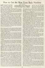 Better Homes & Gardens September 1923 Magazine Article: How to Get the Most From Back Numbers