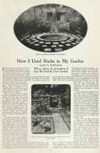 Better Homes & Gardens September 1923 Magazine Article: How I Used Rocks in My Garden