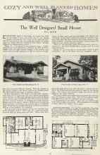 Better Homes & Gardens September 1923 Magazine Article: The Well Designed Small House