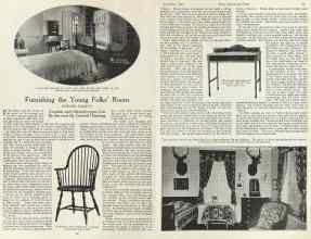 Better Homes & Gardens September 1923 Magazine Article: Furnishing the Young Folks' Room