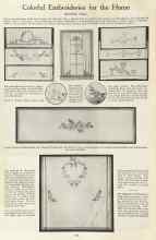 Better Homes & Gardens October 1923 Magazine Article: Colorful Embroideries for the Home