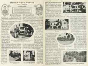 Better Homes & Gardens October 1923 Magazine Article: Homes of Famous Americans