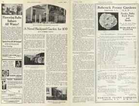 Better Homes & Gardens October 1923 Magazine Article: A Novel Backyard Garden for $50