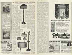 Better Homes & Gardens October 1923 Magazine Article: The Proper Way to Make a Silk Lamp Shade