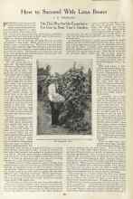 Better Homes & Gardens November 1923 Magazine Article: How to Succeed With Lima Beans