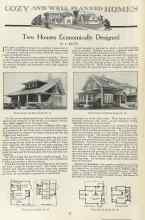 Better Homes & Gardens November 1923 Magazine Article: Two Houses Economically Designed