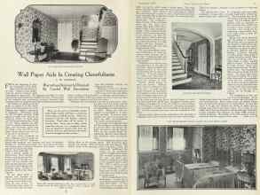 Better Homes & Gardens November 1923 Magazine Article: Wall Paper Aids In Creating Cheerfulness