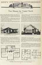 Better Homes & Gardens December 1923 Magazine Article: Two Houses for Varied Needs