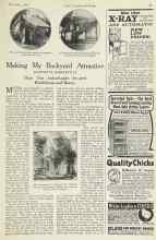Better Homes & Gardens December 1923 Magazine Article: Making My Backyard Attractive
