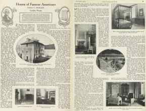 Better Homes & Gardens December 1923 Magazine Article: Homes of Famous Americans