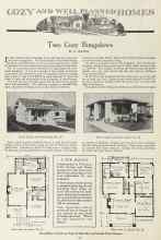 Better Homes & Gardens January 1924 Magazine Article: Two Cozy Bungalows