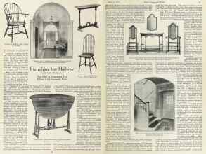 Better Homes & Gardens January 1924 Magazine Article: Furnishing the Hallway